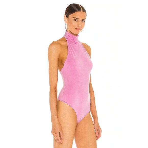 JONATHAN SIMKHAI STANDARD Torrance Eco Slinky Jersey Top Pink - Picture 3 of 5